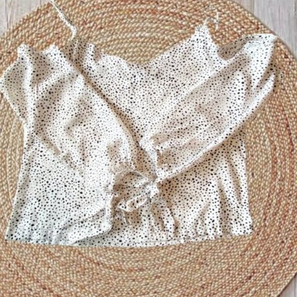 Dalmatian Print Cold Shoulder Blouse NEW - Picture 9 of 16